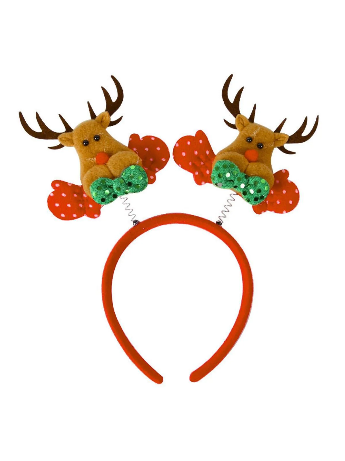 Christmas Colored Reindeer Jingle Bells Sequins Headband - Image 8