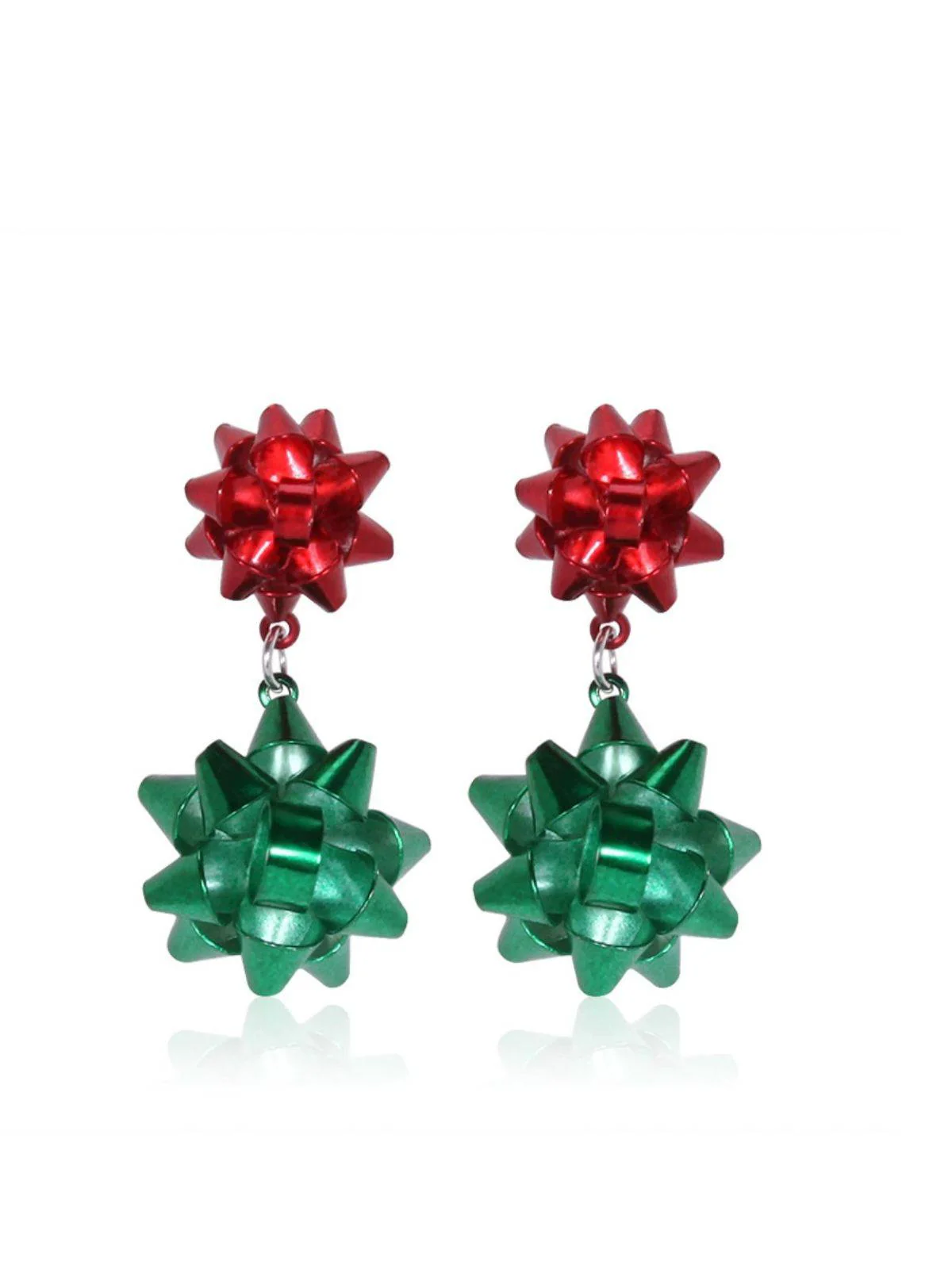 Christmas Colorful Tree Tassel Earrings - Image 2