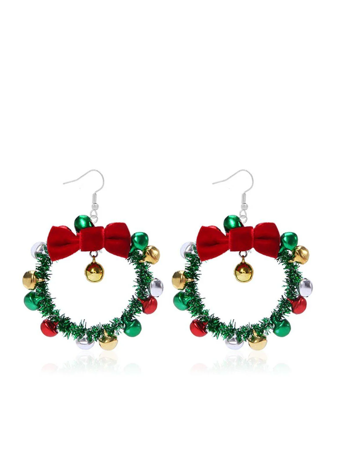 Christmas Colorful Tree Tassel Earrings - Image 3