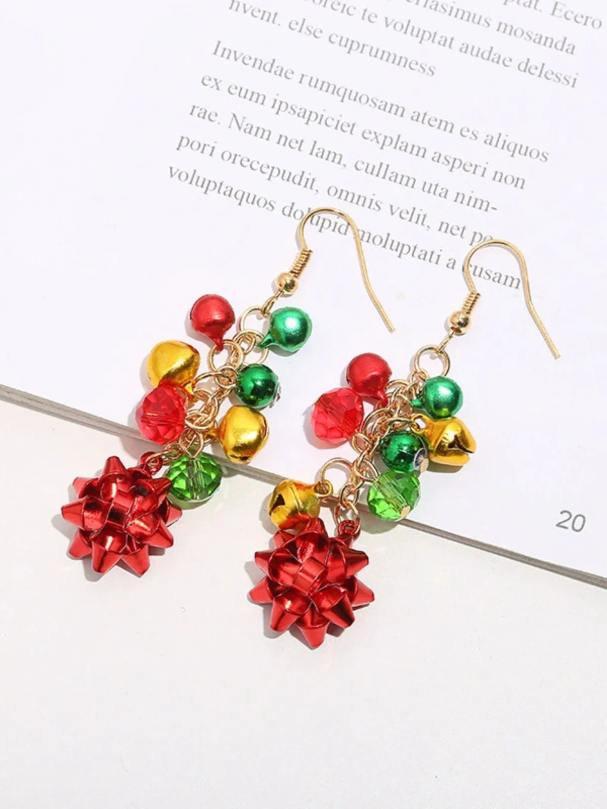 Christmas Flower Bell Necklace & Bracelet & Earring Set - Image 3