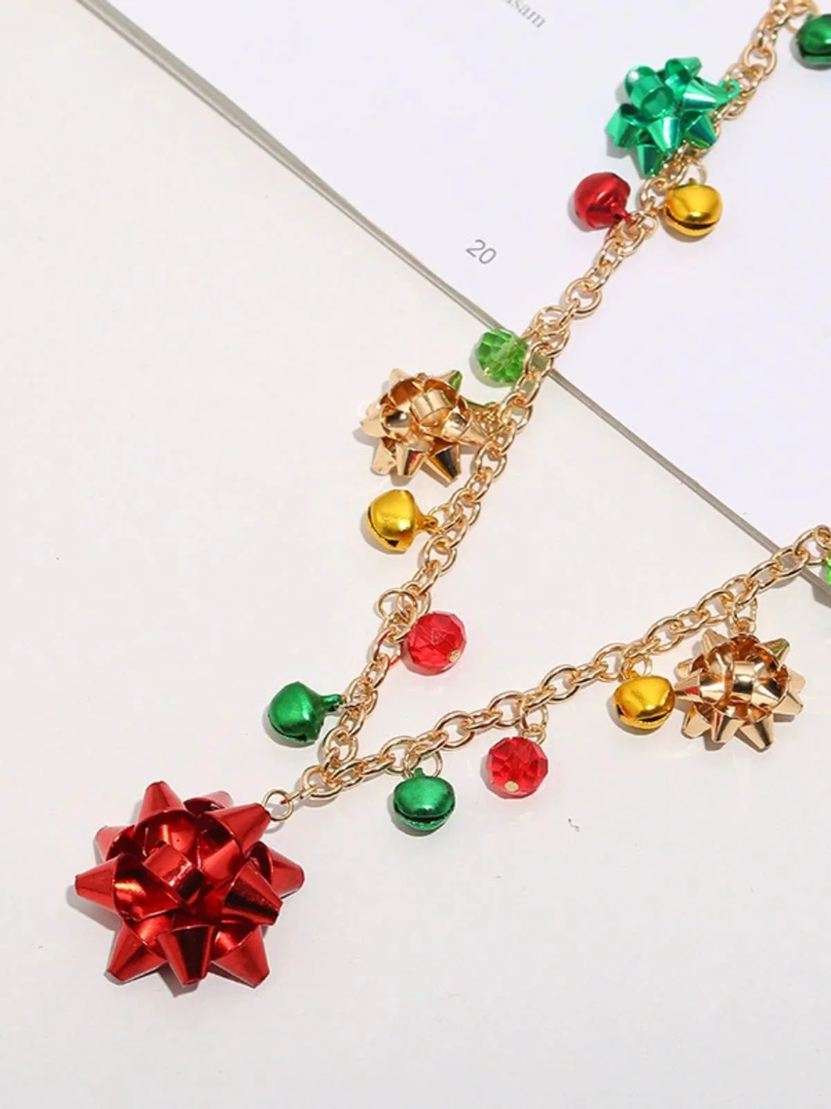 Christmas Flower Bell Necklace & Bracelet & Earring Set - Image 5