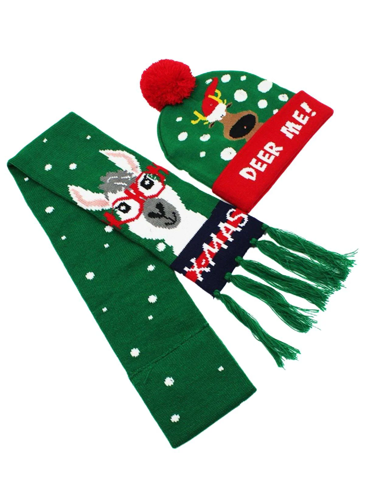 Christmas Knit Hat & Scarf Set - Image 2