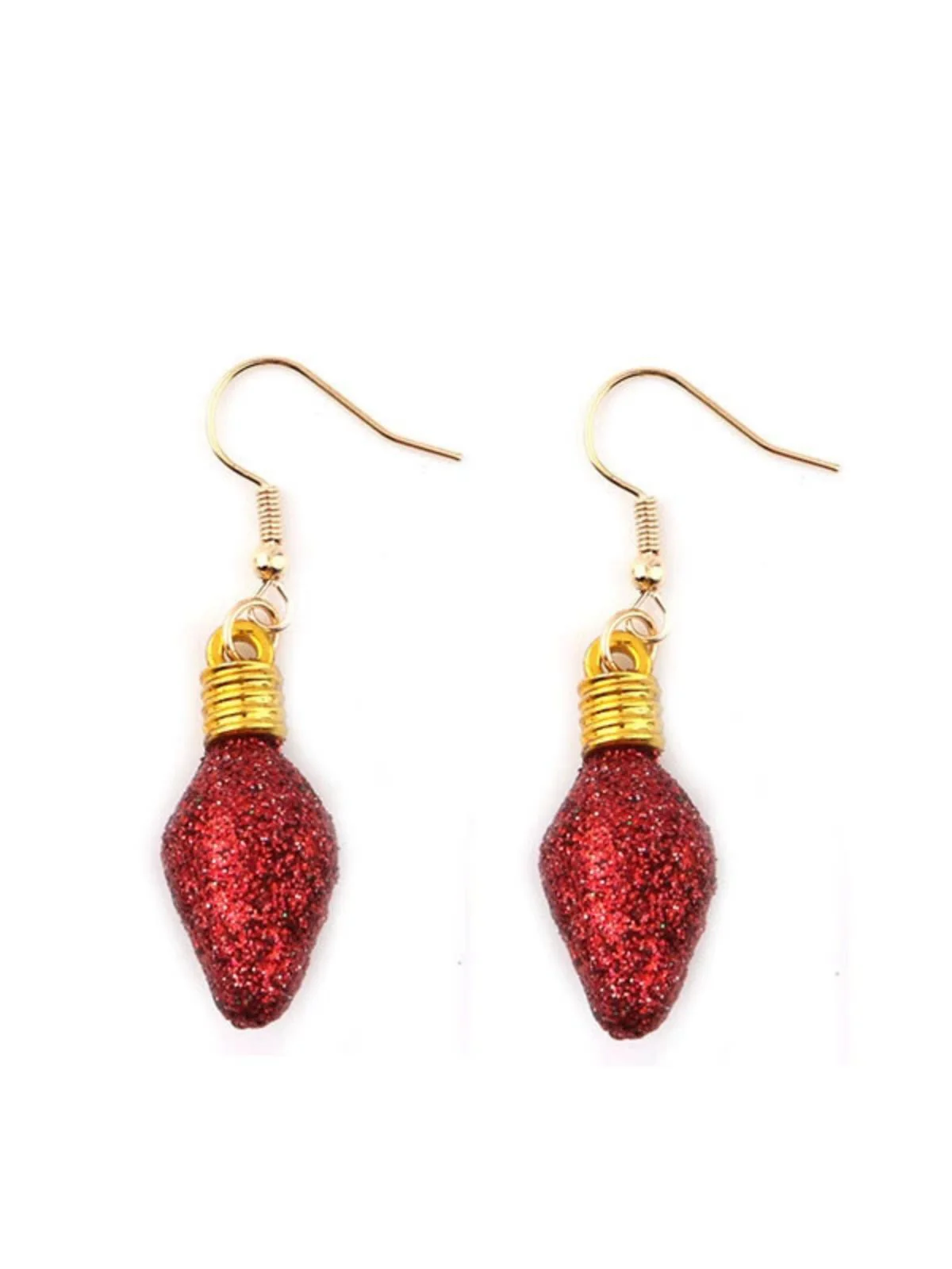 Christmas Light Bulb Bell Necklace & Earrings Set - Image 4
