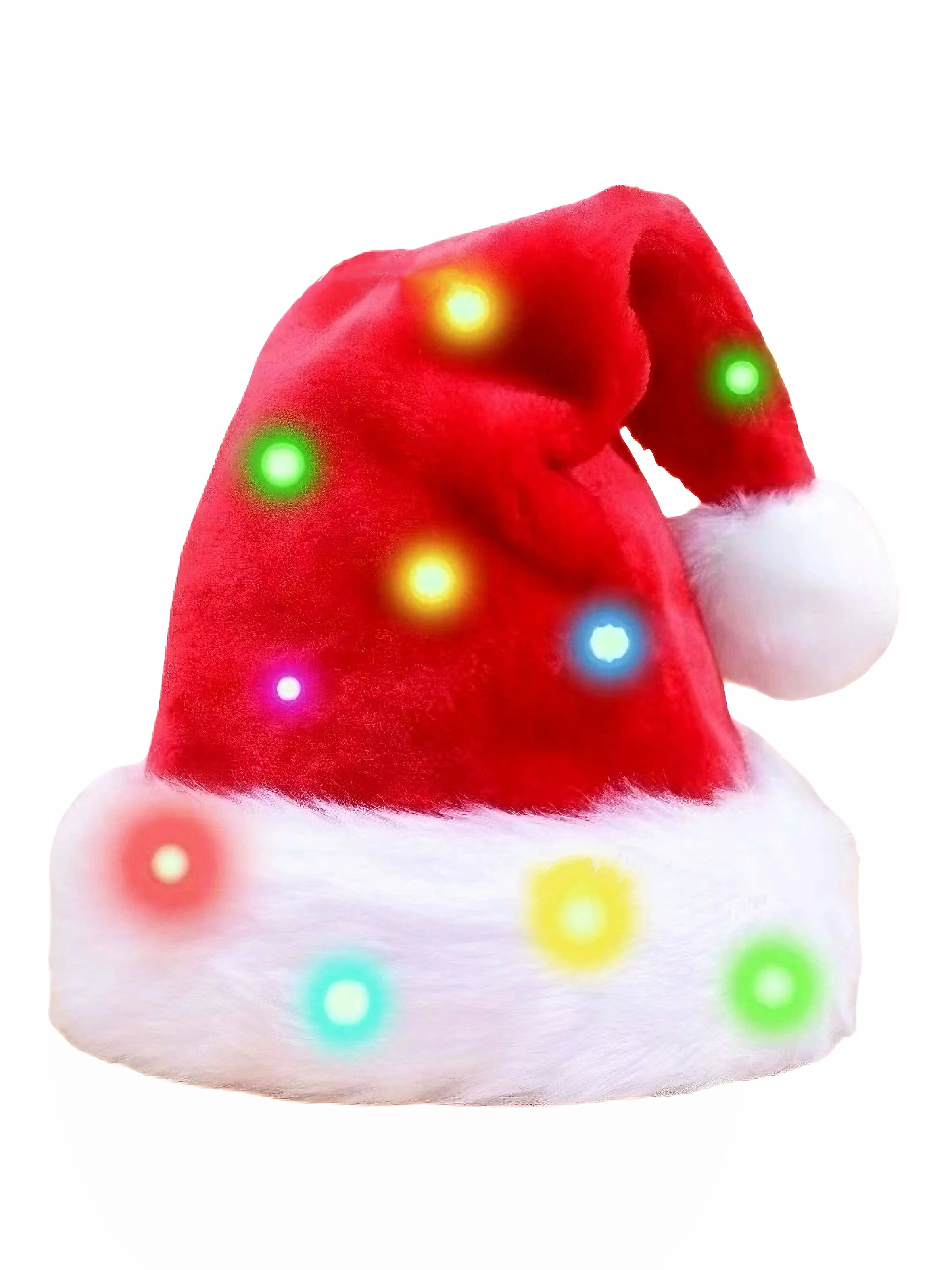 Christmas Light Grinch Green Fur Christmas Hat - Image 2