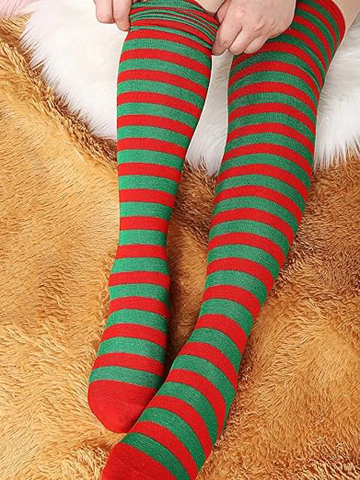 Christmas Stripes Candy Cane Stockings - Image 6