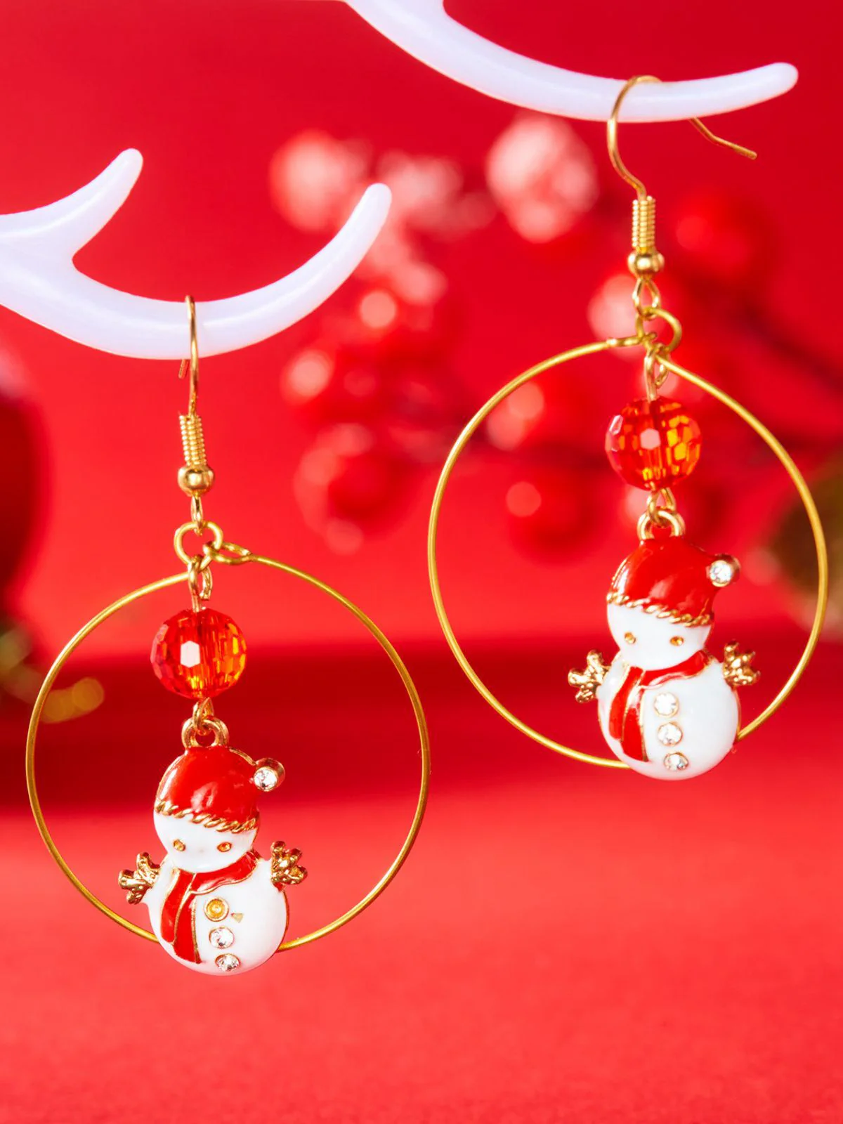 Christmas Tree & Snowman & Candy Cane Earrings - Image 16