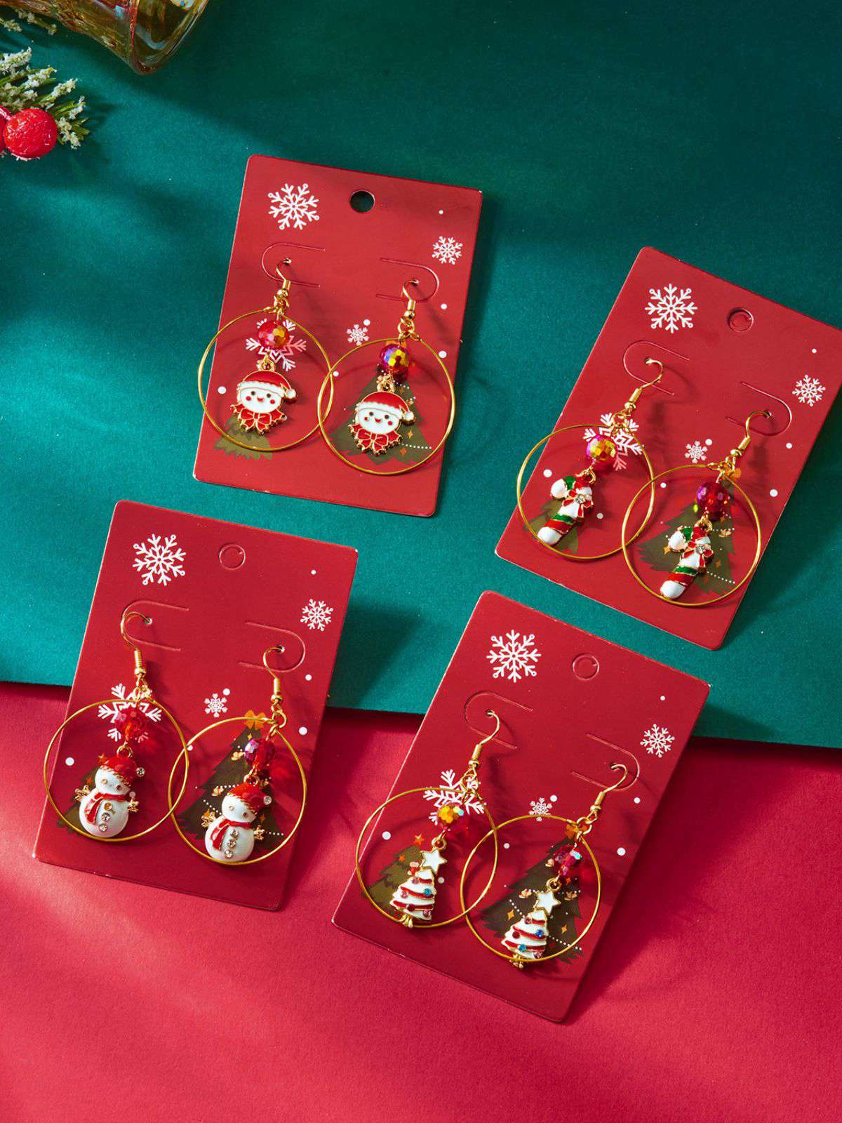 Christmas Tree & Snowman & Candy Cane Earrings - Image 19
