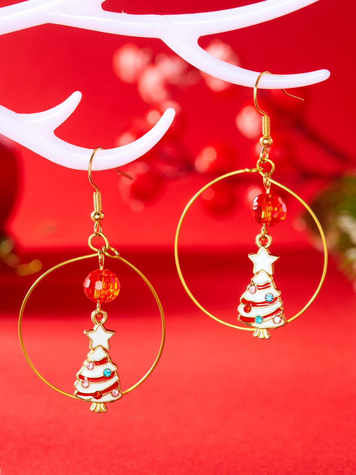 Christmas Tree & Snowman & Candy Cane Earrings - Image 5