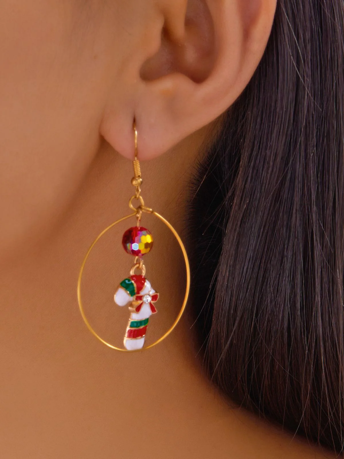 Christmas Tree & Snowman & Candy Cane Earrings - Image 6