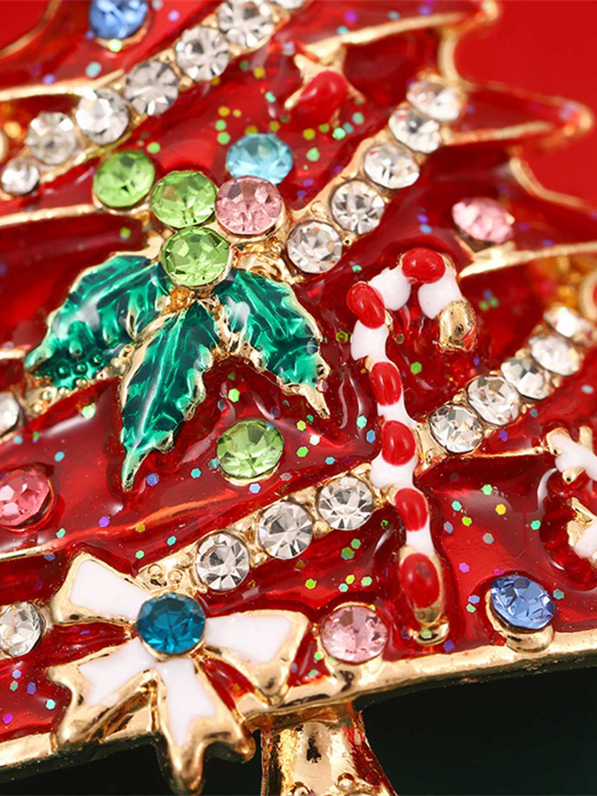 Christmas Tree Star Rhinestones Hairpin - Image 4