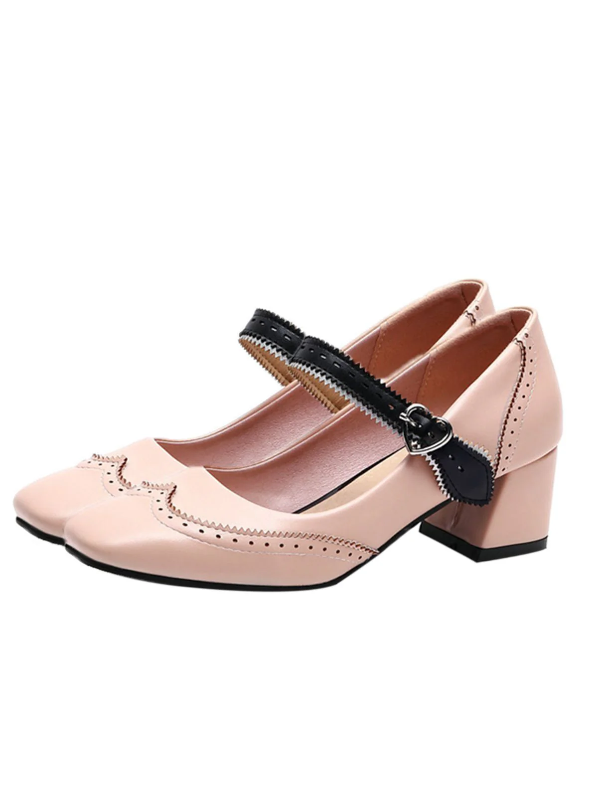 Chunky Heels Mary Jane Shoes - Image 10