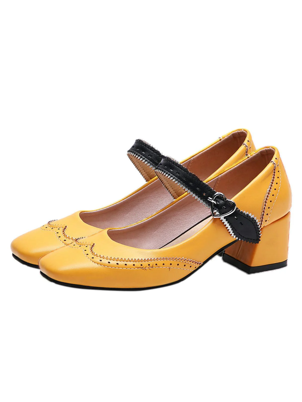 Chunky Heels Mary Jane Shoes - Image 3