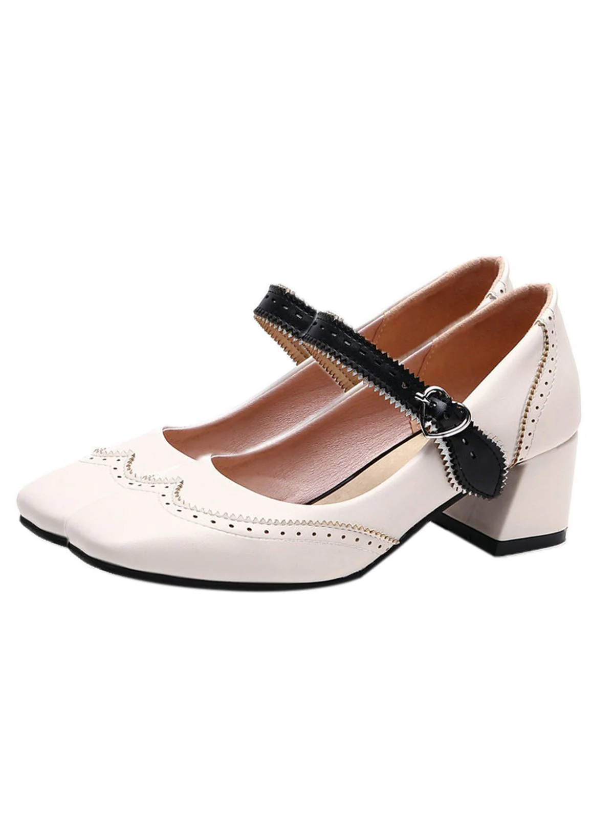 Chunky Heels Mary Jane Shoes - Image 5