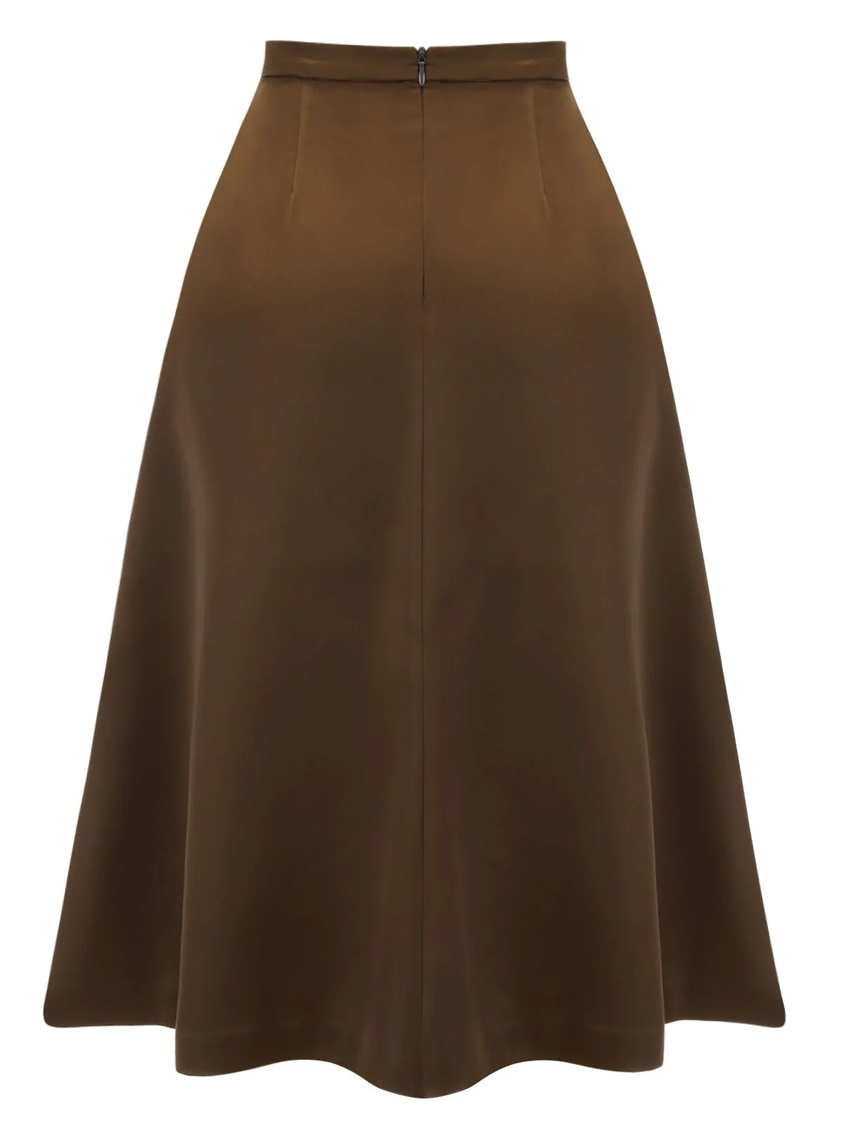 [Pre-Sale] Coffee 1940s High Waist Solid Skirt - Image 4