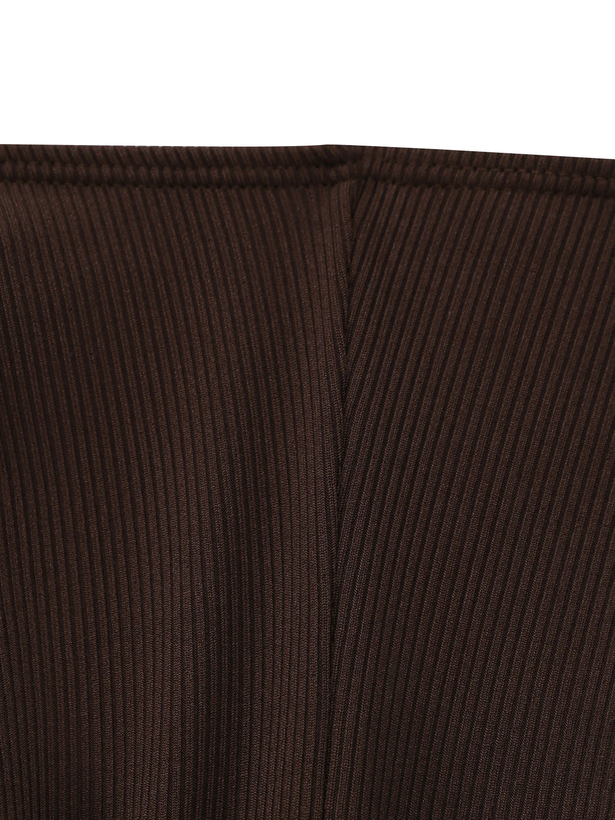 Coffee 1950s Halter Drawstring Ruched Tankini Set - Image 6