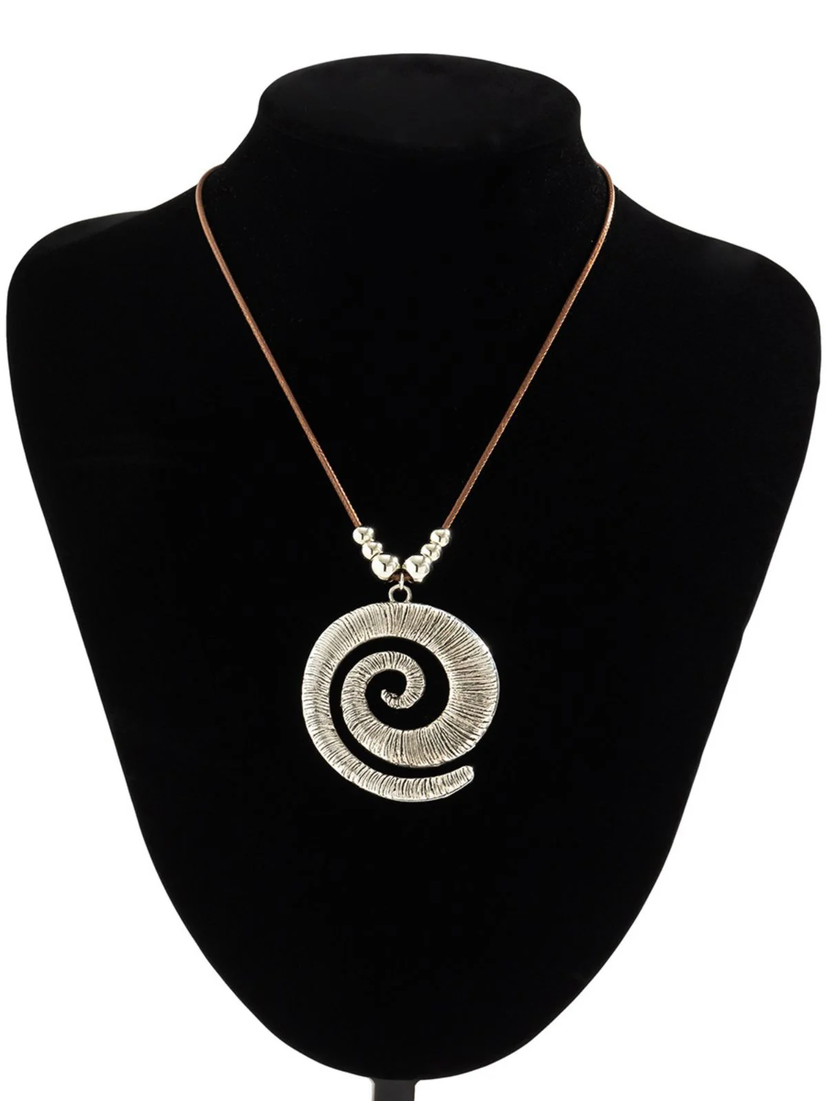 Conch Starfish Pendant Leather Cord Necklace - Image 11