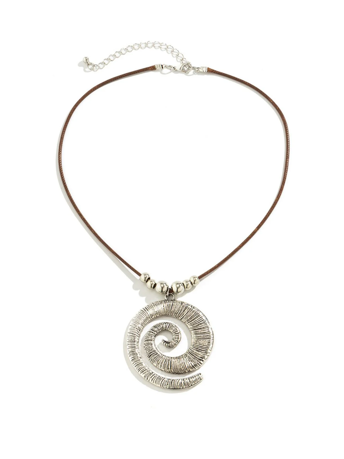 Conch Starfish Pendant Leather Cord Necklace - Image 12