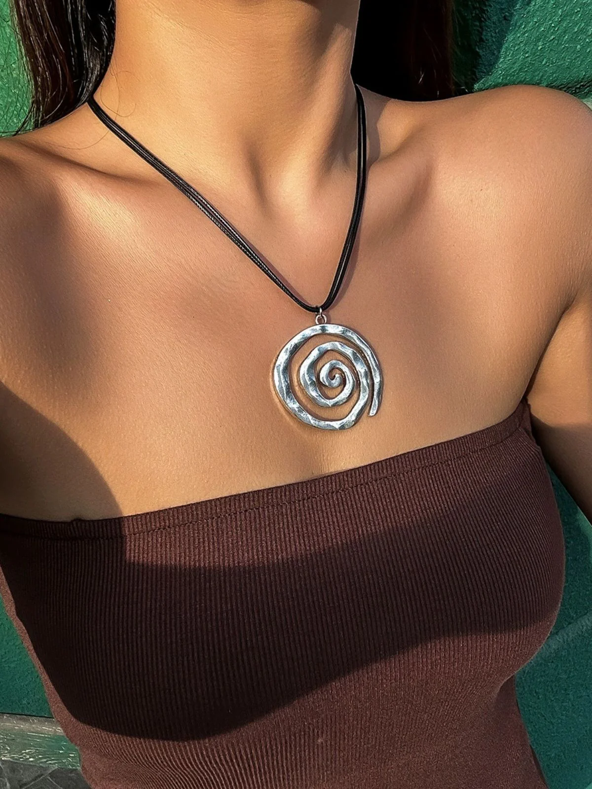 Conch Starfish Pendant Leather Cord Necklace - Image 16