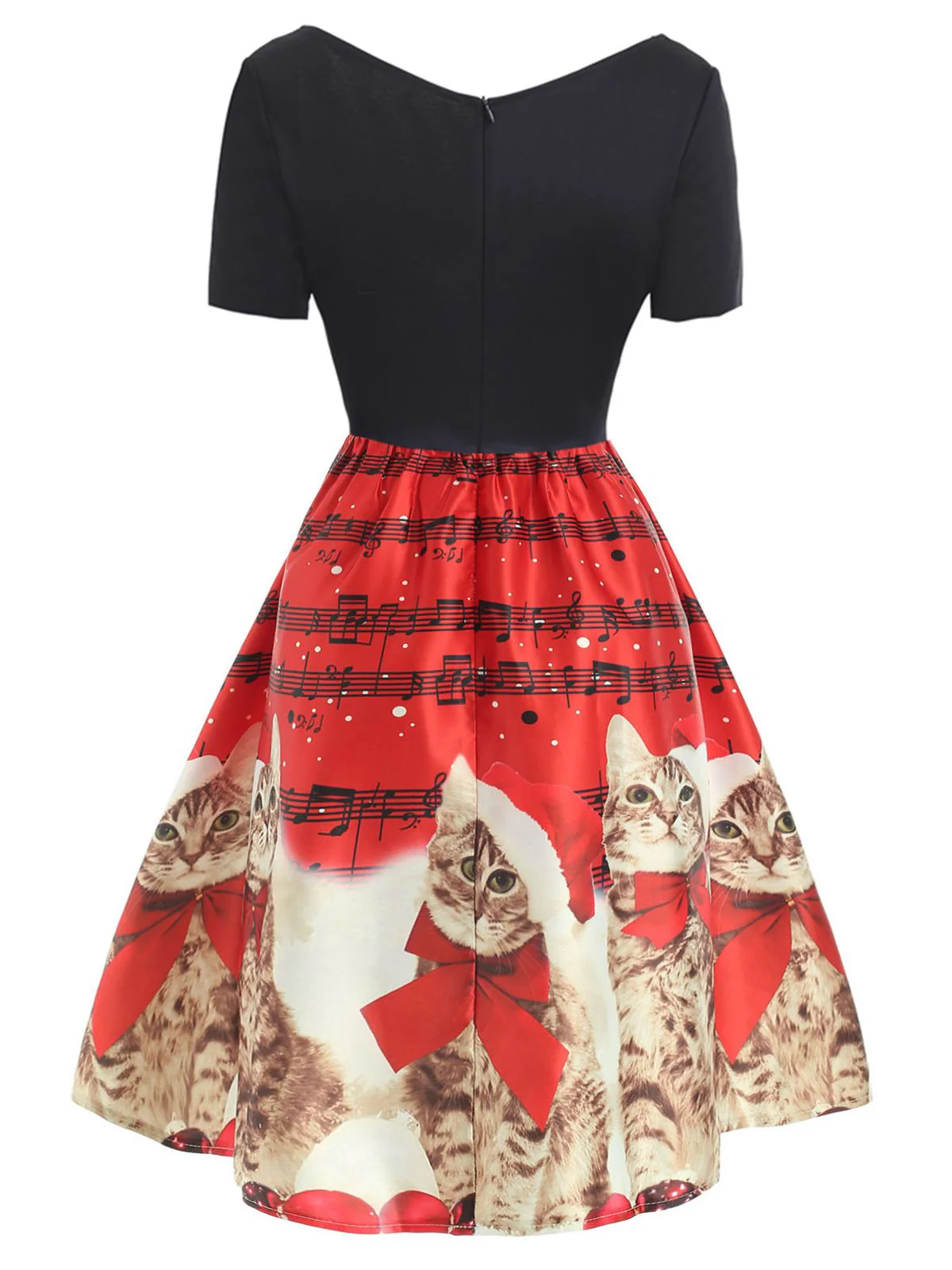 1950s Christmas Kitty Swing Dress - Image 3