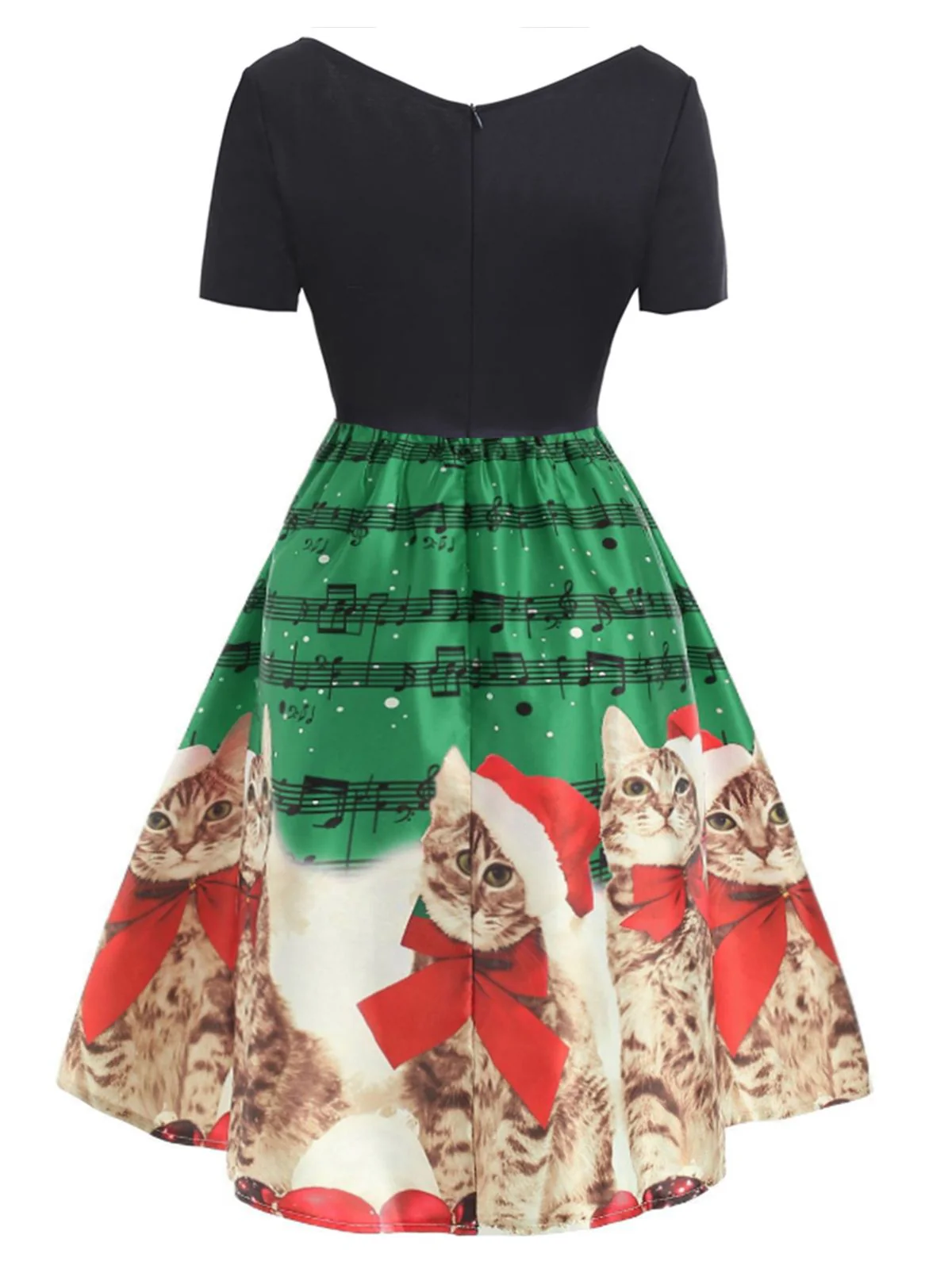 1950s Christmas Kitty Swing Dress - Image 8