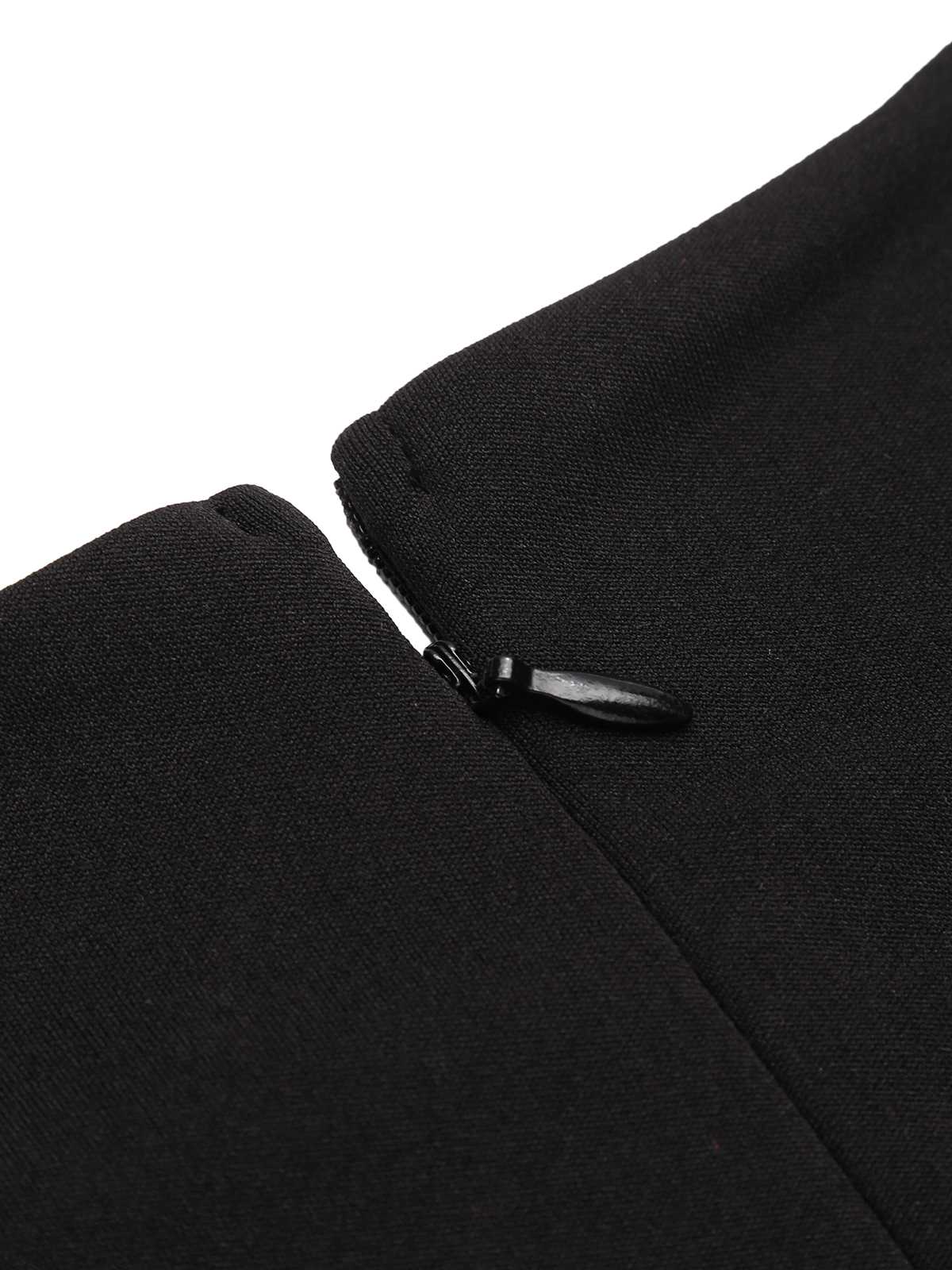 Black 1950s Polka Dot Swing Dress - Image 10