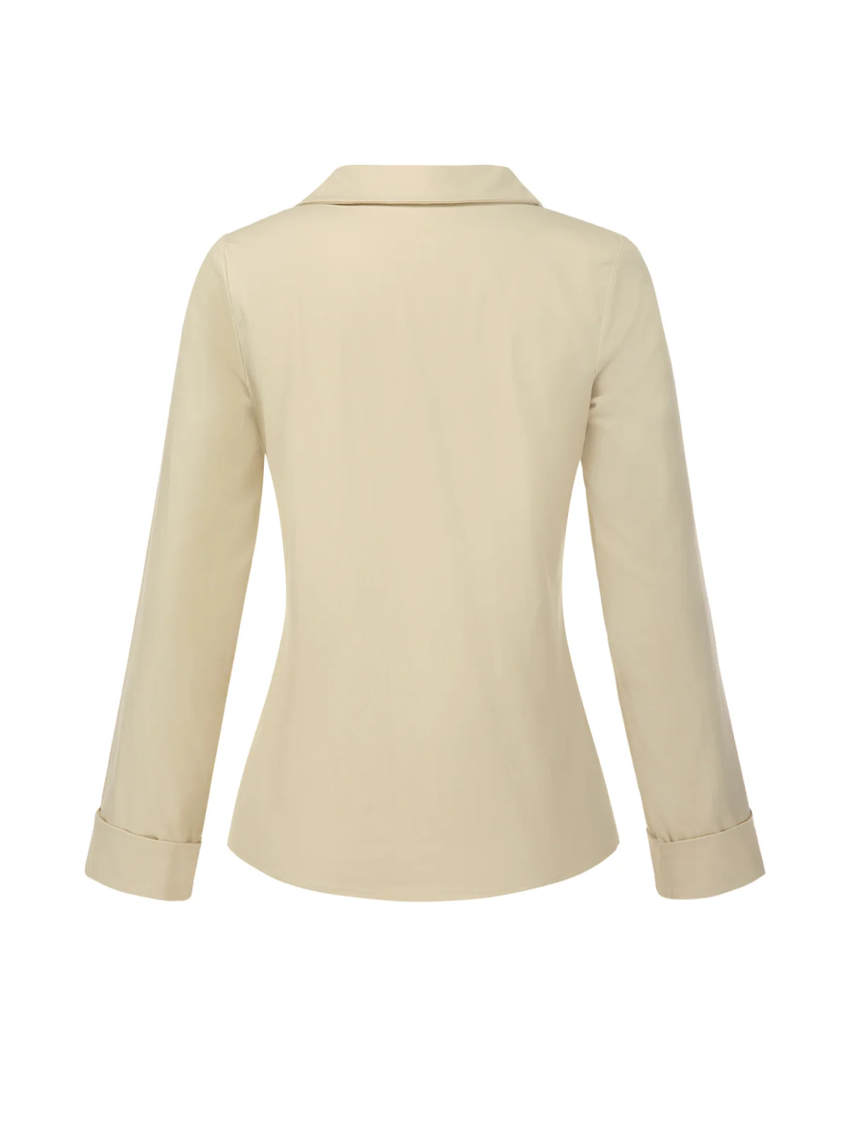 Cream 1930s Cotton Buttons Solid Blouse - Image 5