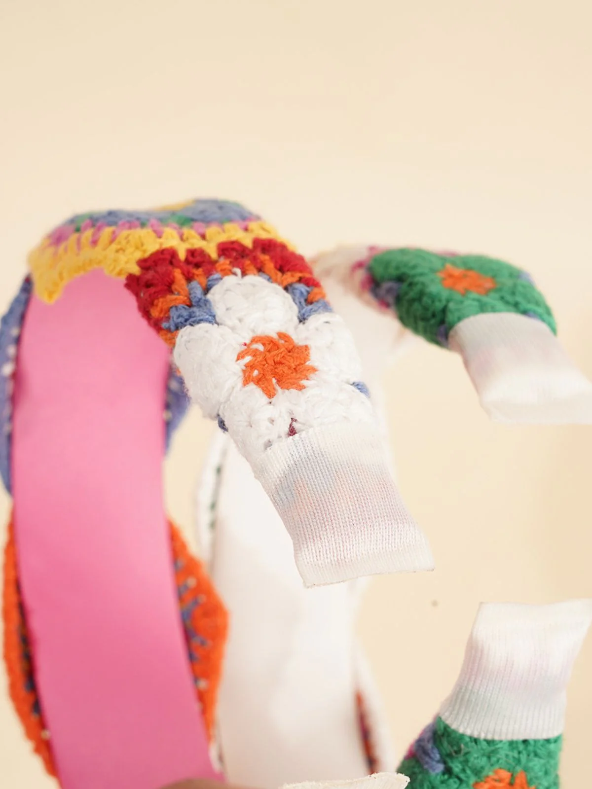 Crochet Floral Boho Headband Hair Accessory - Image 5
