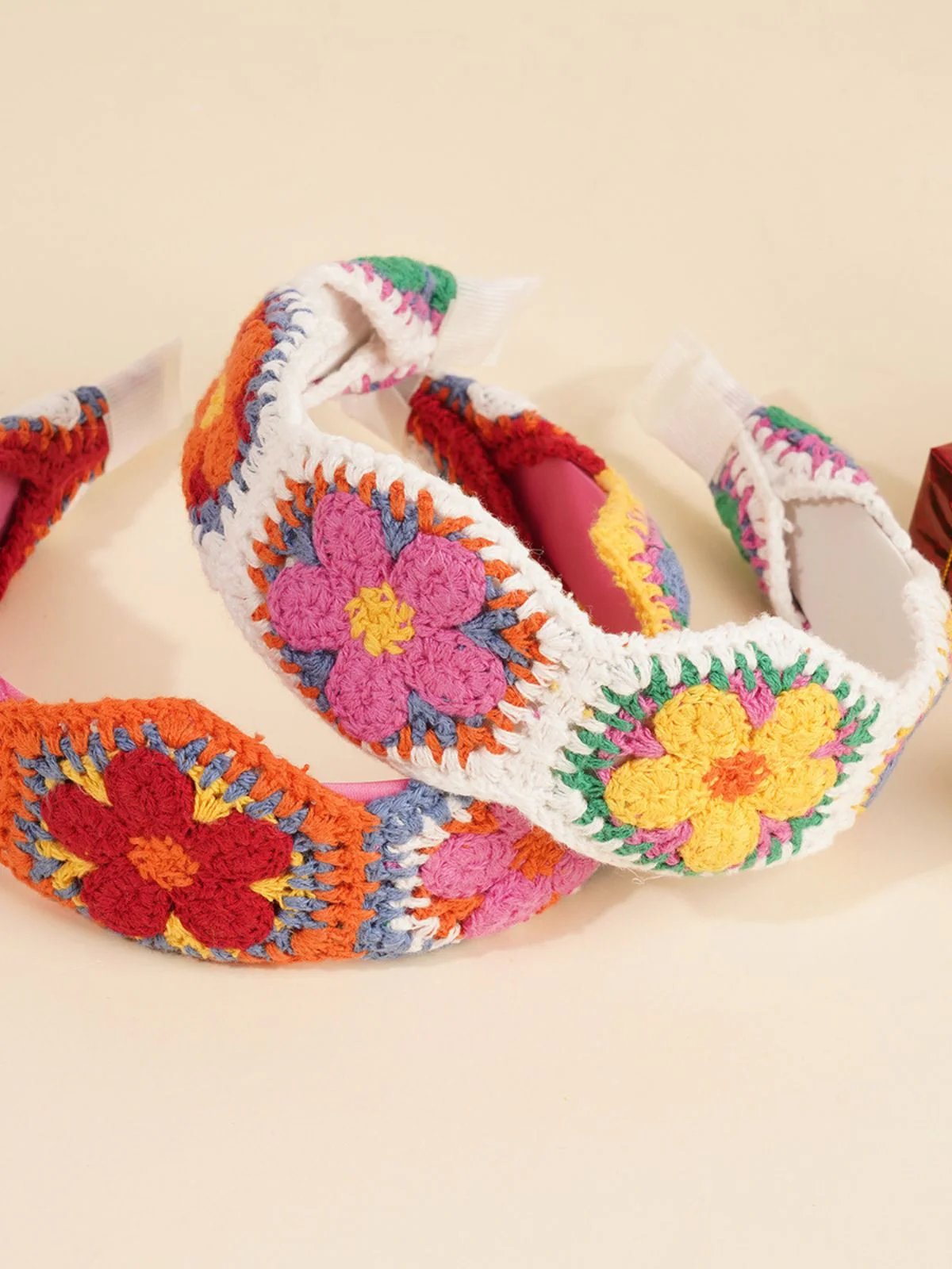 Crochet Floral Boho Headband Hair Accessory - Image 6