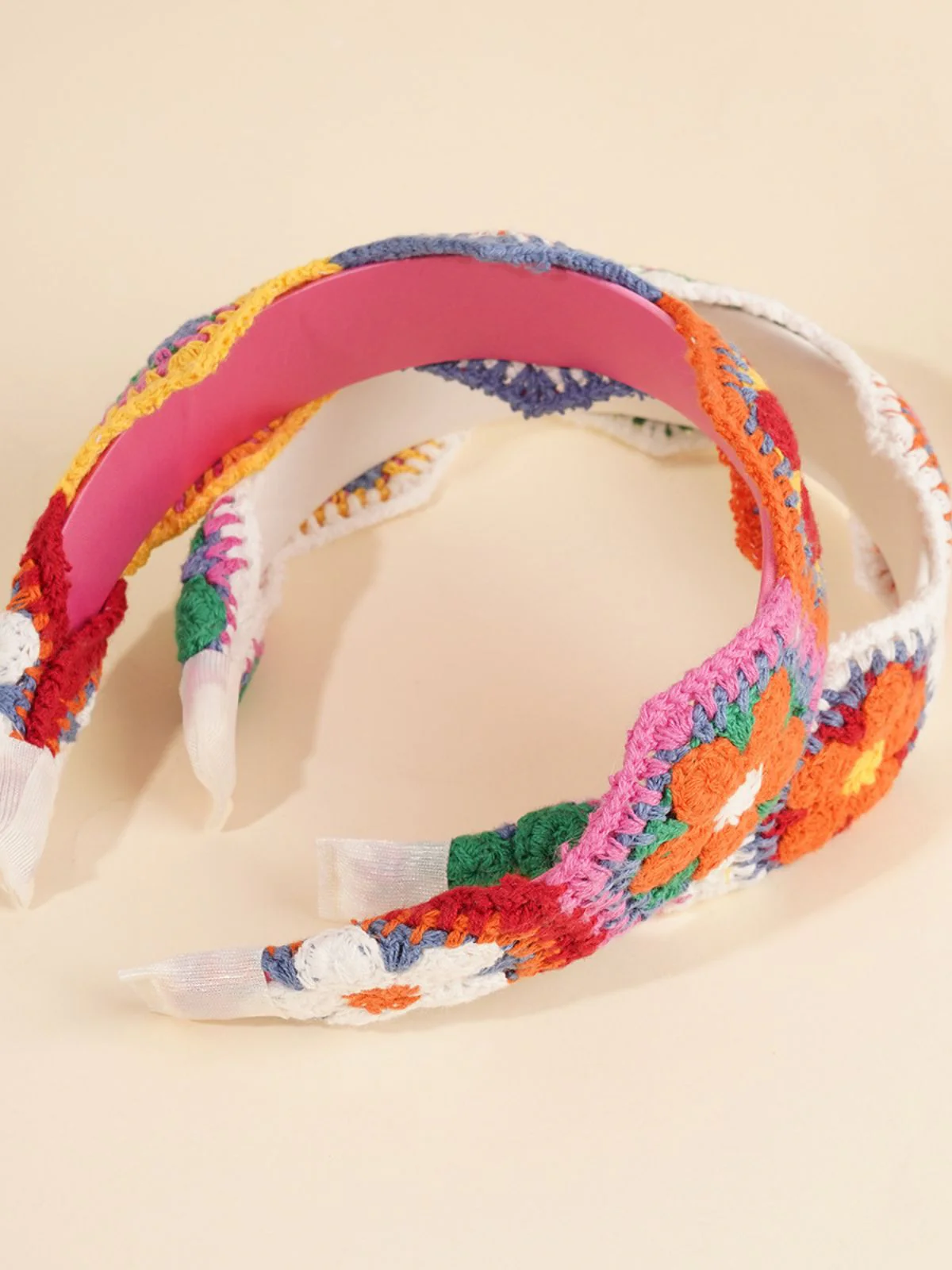 Crochet Floral Boho Headband Hair Accessory - Image 9