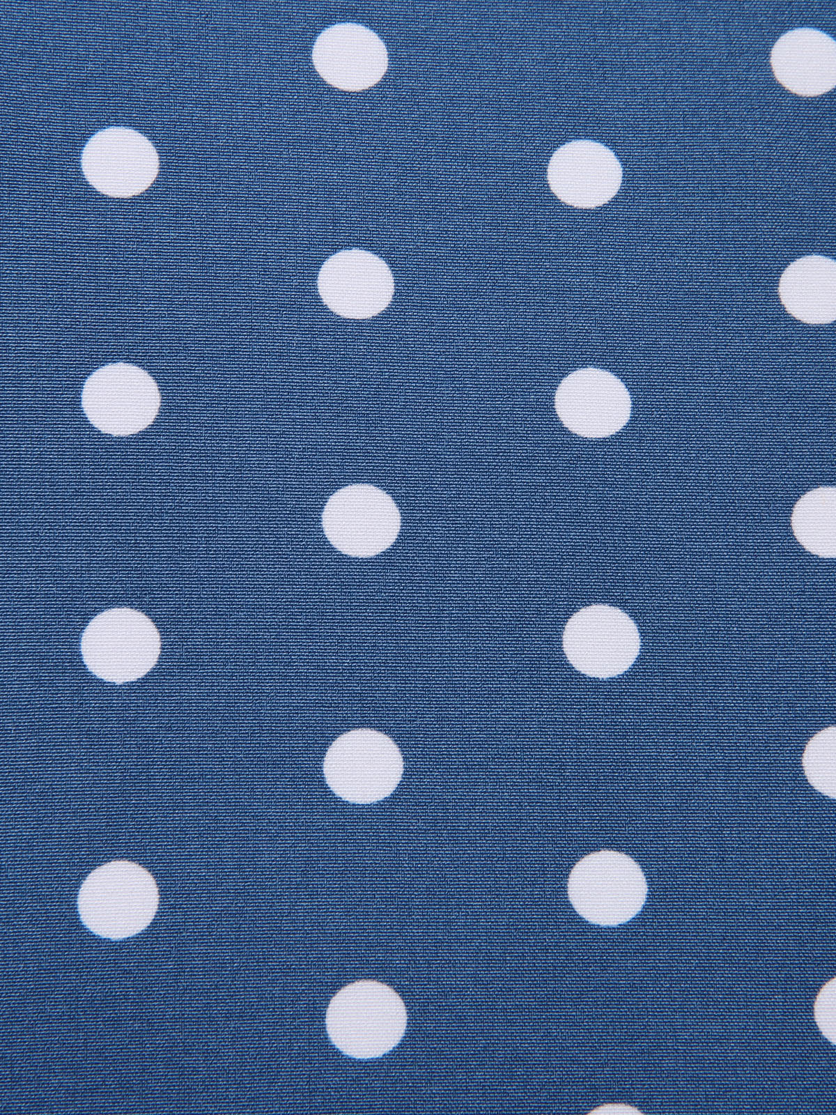 Dark Blue 1930s V-Neck Polka Dots Belted Dress - Image 7