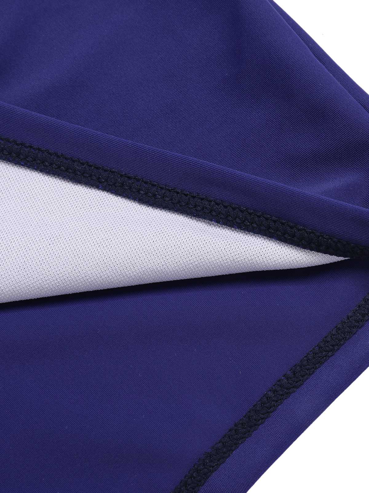 Dark Blue 1940s Halter Ocean Stripes Swimsuit - Image 7