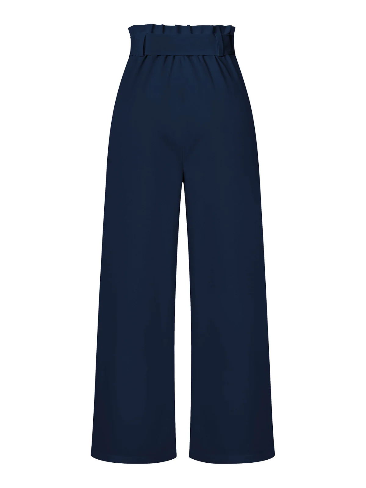 Dark Blue 1940s High Waist Bow Waist Pants - Image 2