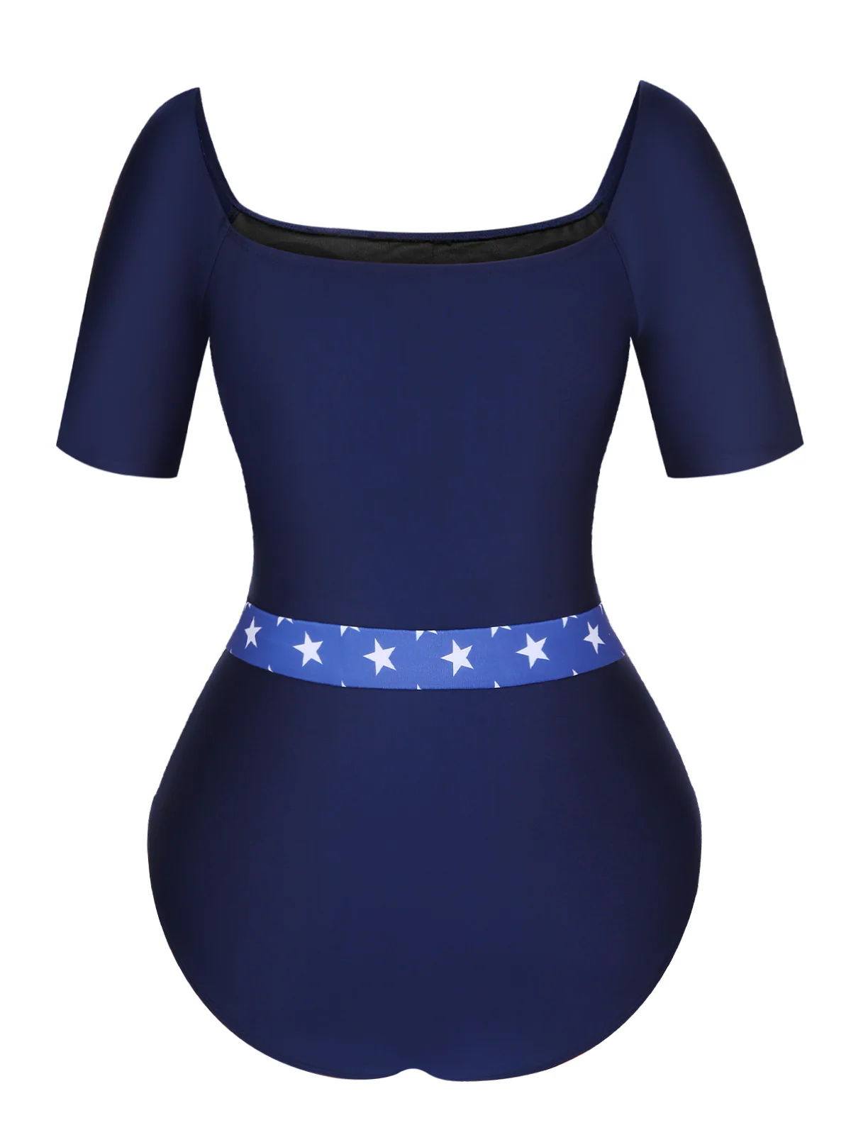 Dark Blue 1940s Stars One-Piece Swimsuit - Image 3