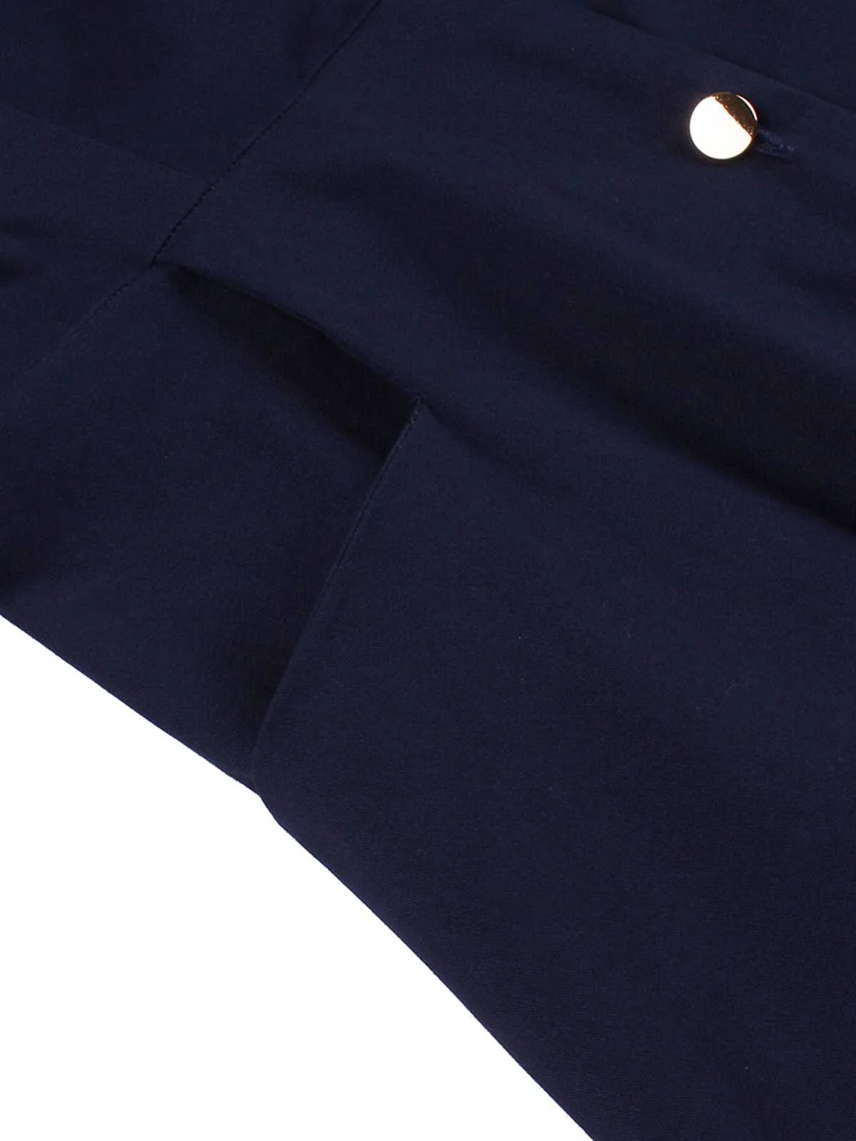 Dark Blue 1950s Peter Pan Collar Belted Dress - Image 3