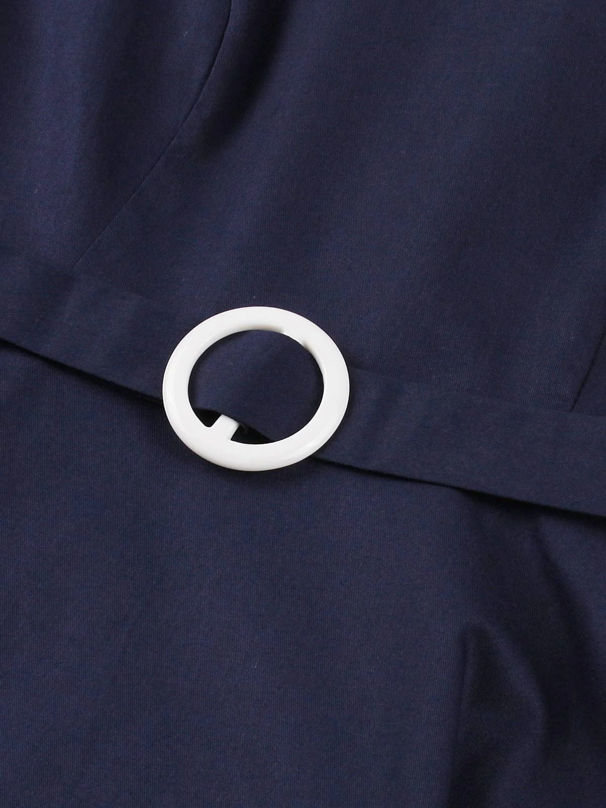 Dark Blue 1950s Peter Pan Collar Solid Dress - Image 3