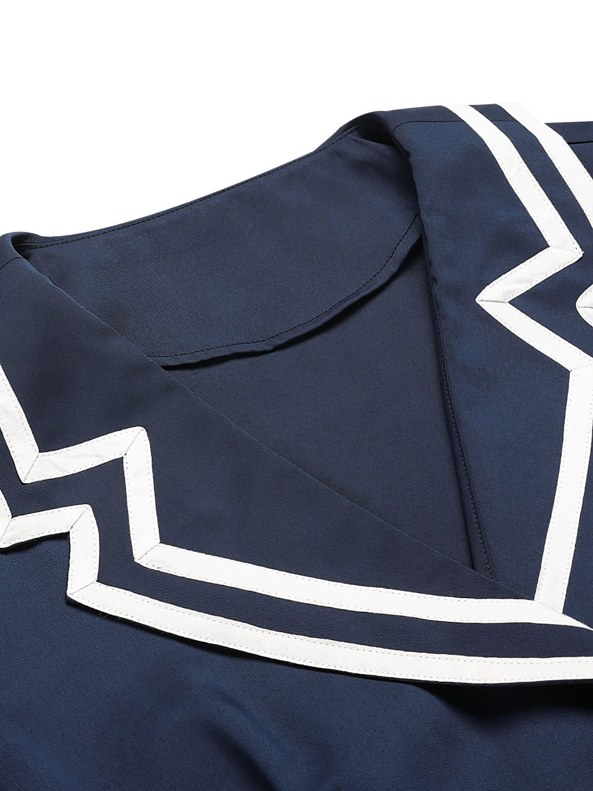 Dark Blue 1950s Sailor Style Double Breasted Dress - Image 6