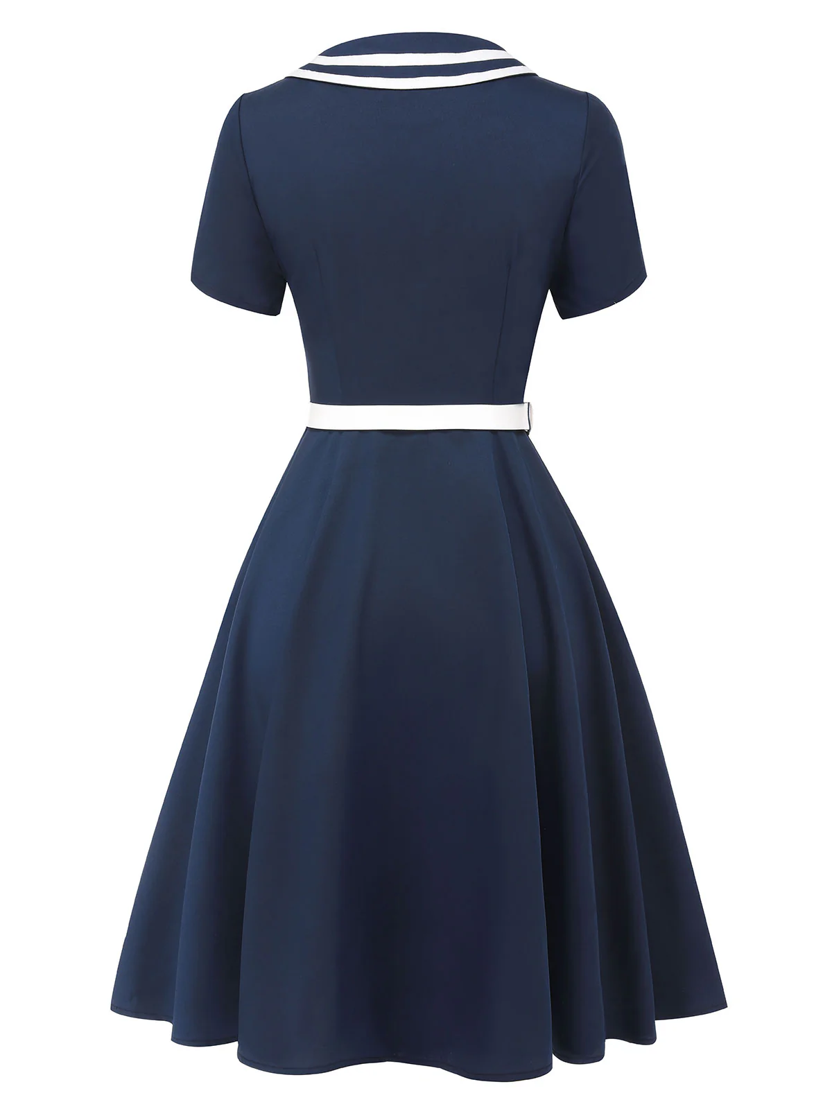 [Pre-Sale] Dark Blue 1950s Sailor Style Double Breasted Dress - Image 4