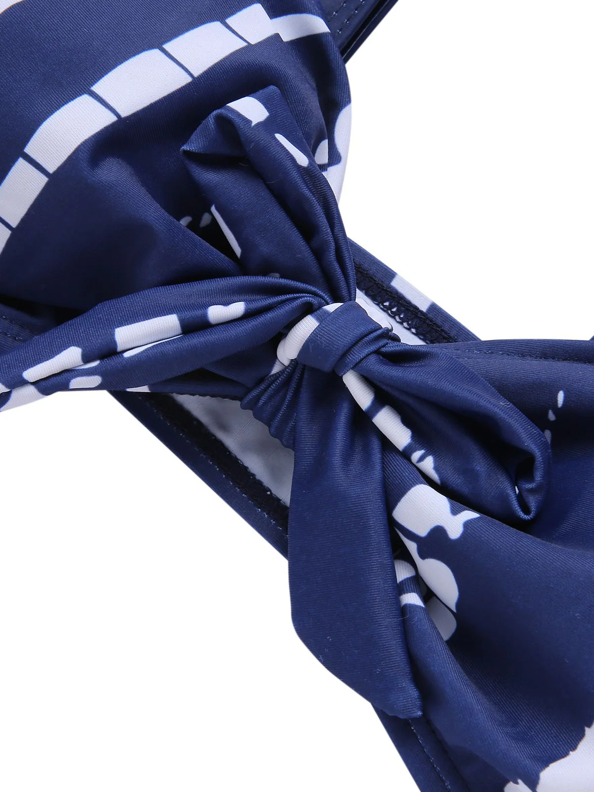 Dark Blue 1960s Dyed Graphic Strap Swimsuit & Cover Up - Image 5
