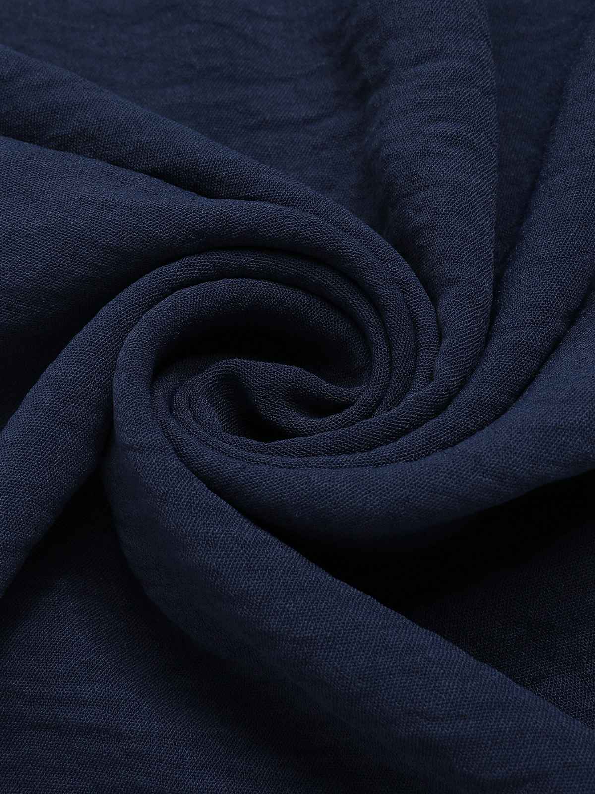 Dark Blue 1960s Solid Bow Strapless Jumpsuit - Image 5