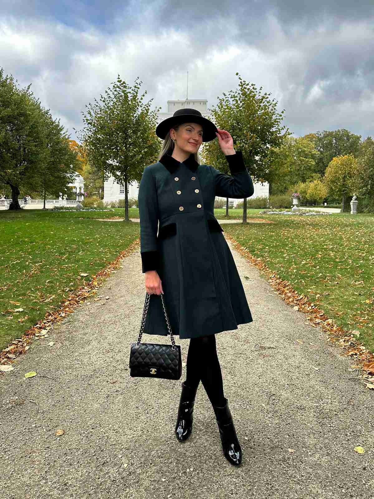 Dark Green 1940s Solid Button Coat - Image 14