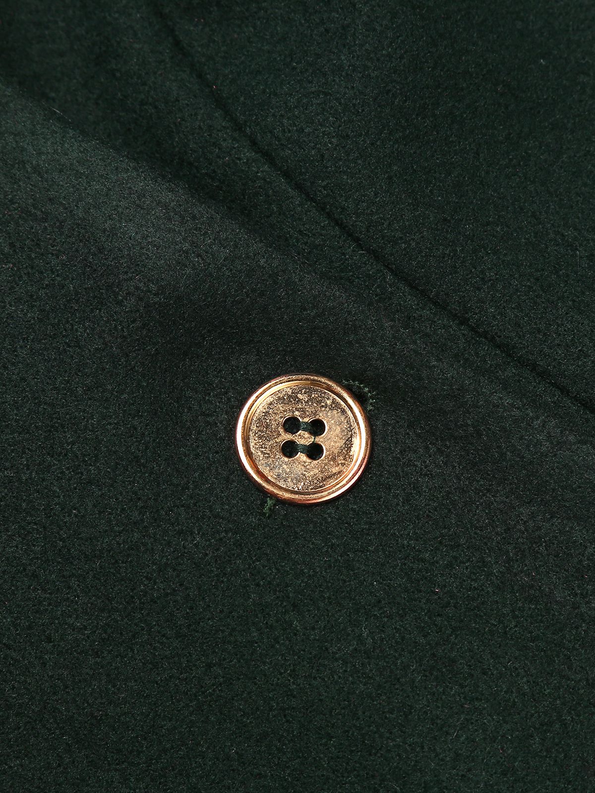 Dark Green 1940s Solid Button Coat - Image 9