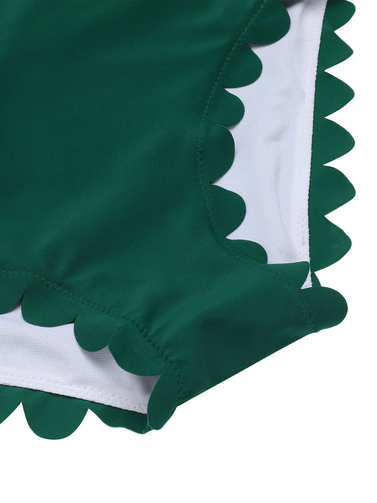 Dark Green 1940s Solid Halter One-piece Swimsuit - Image 6