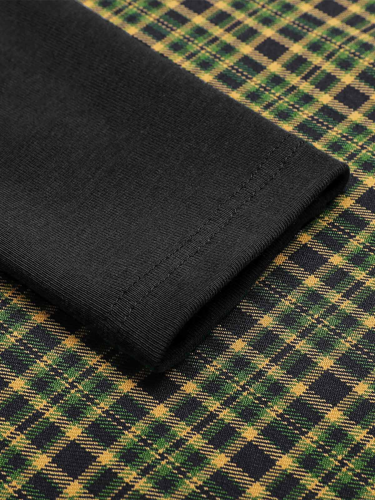 [Pre-Sale] Dark Green 1950s Plaid Knitting Dress - Image 15