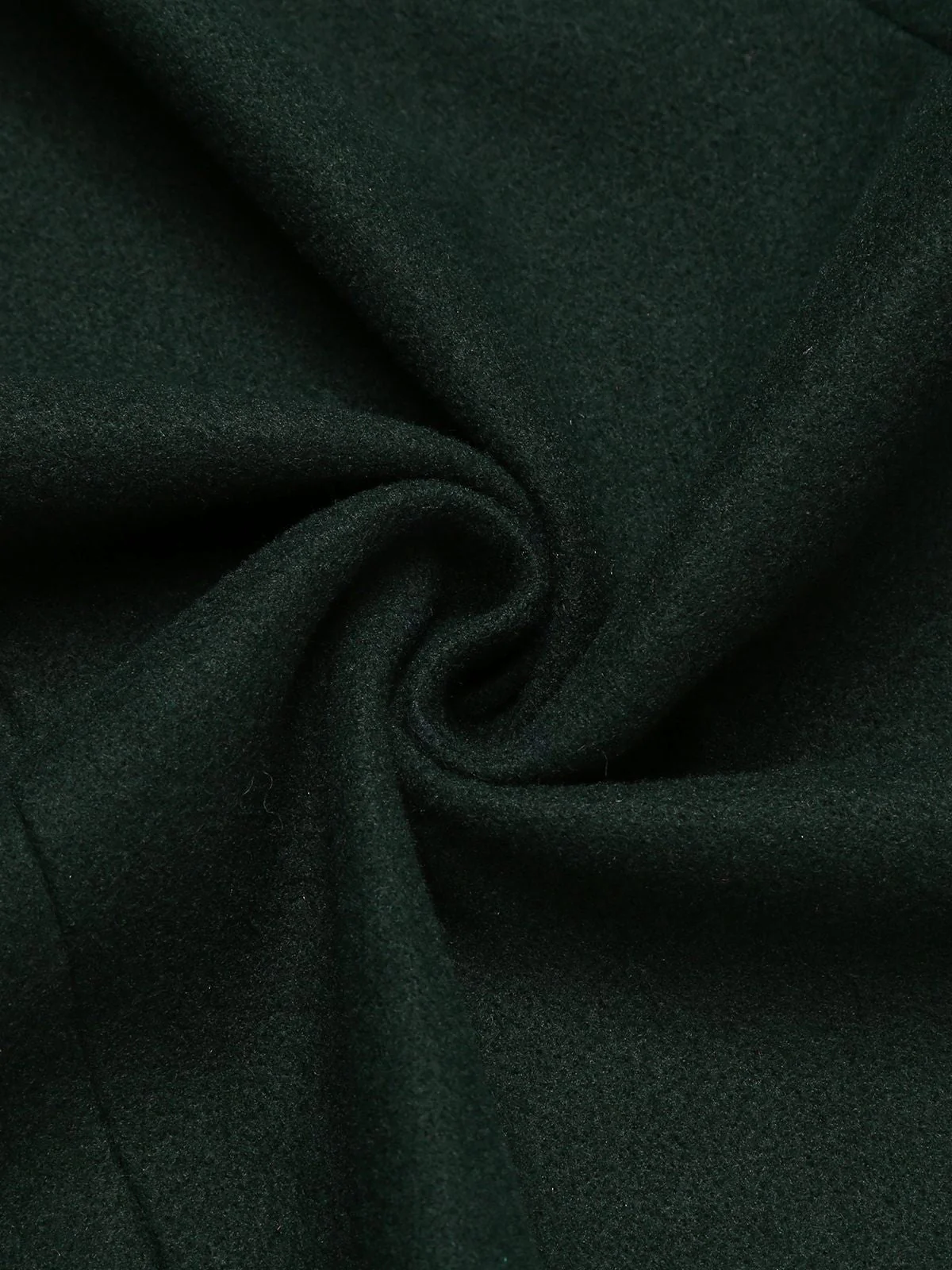 Dark Green 1940s Solid Button Coat - Image 14