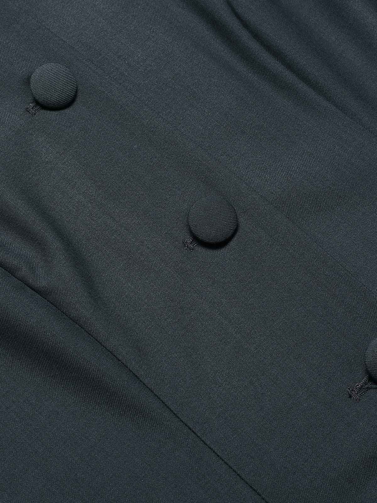 Dark Grey 1950s Lapel Bow Short Coat - Image 5