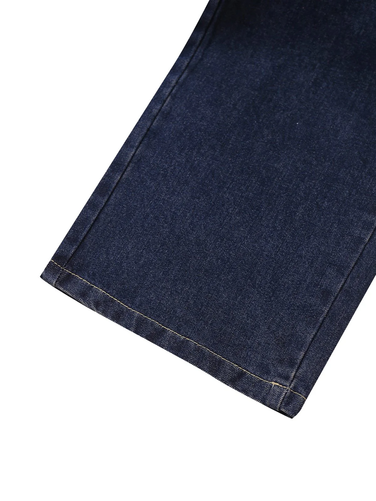 Deep Blue 1950s Denim Straight Leg Pants - Image 5