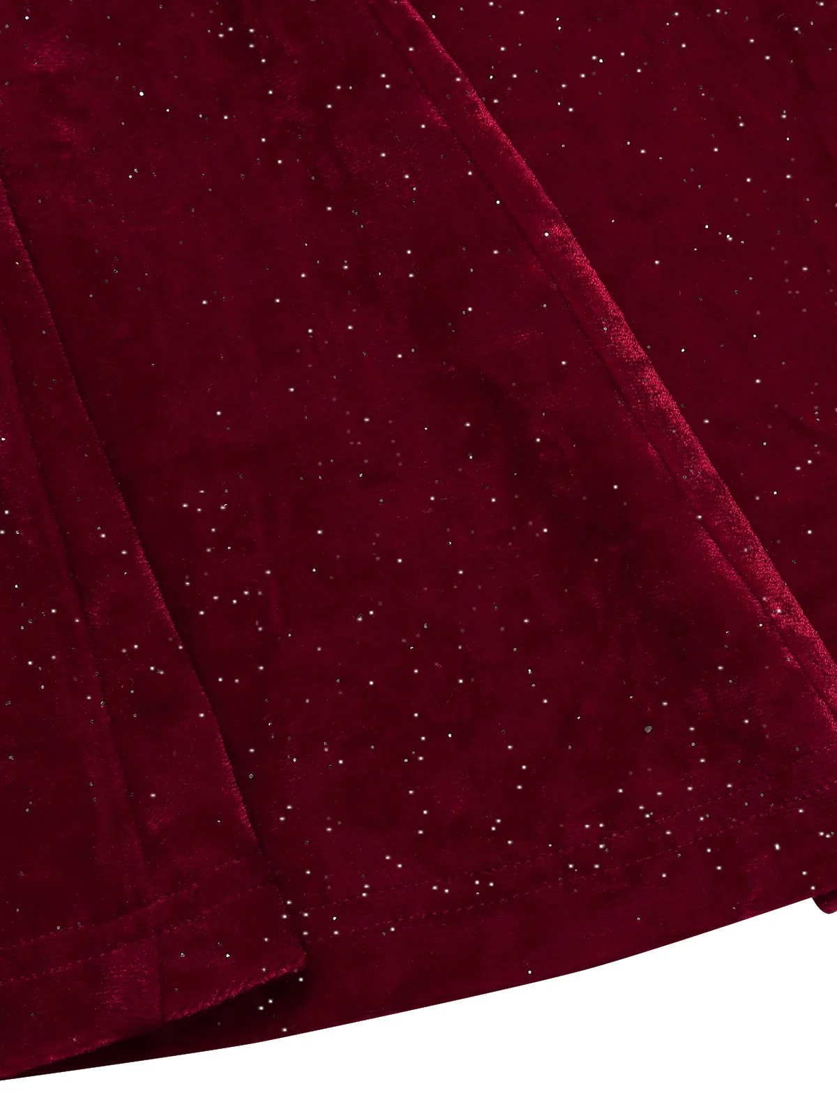 Deep Red 1930s Glitter Cowl Neck Mermaid Dress - Image 7