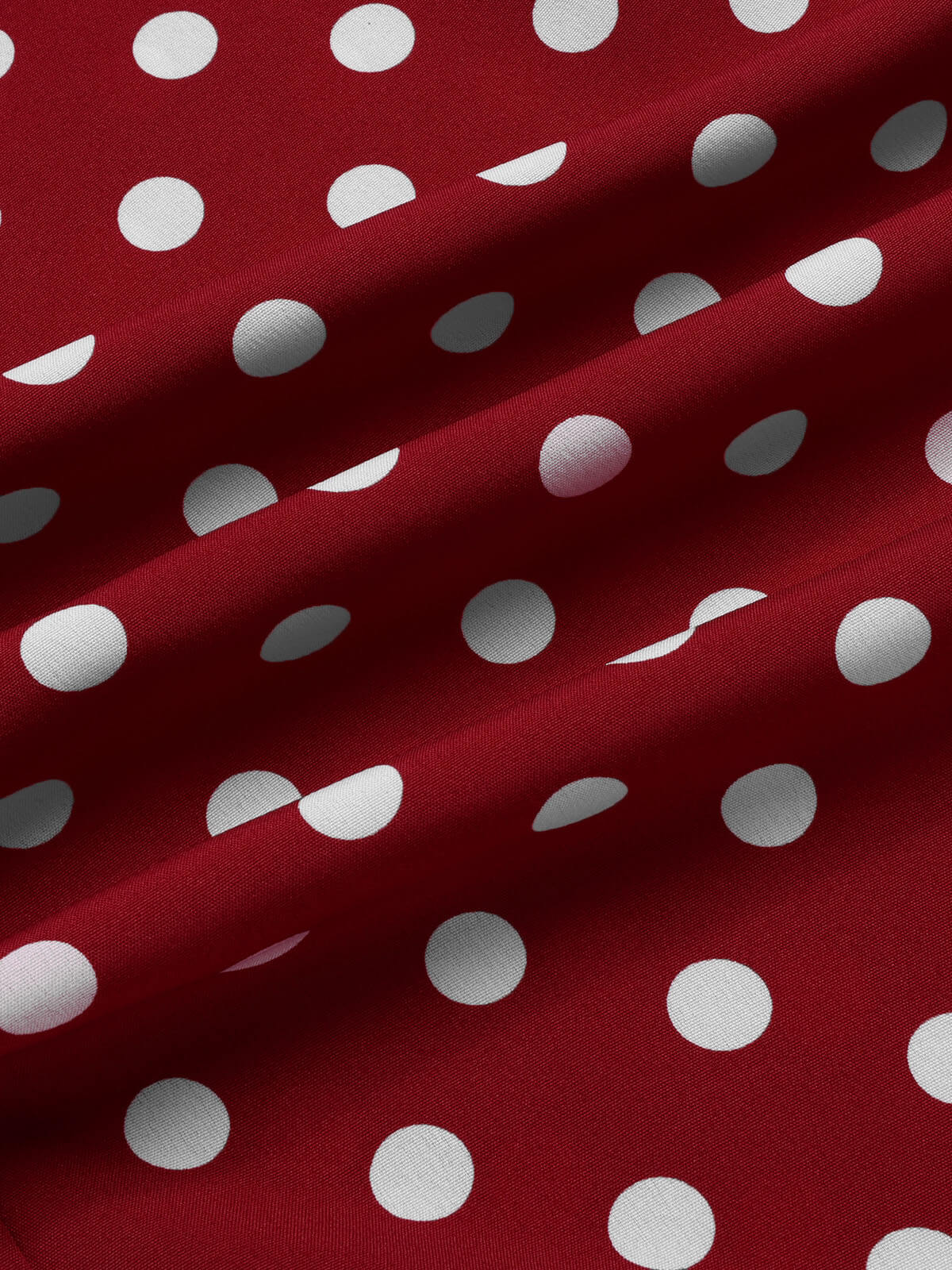 Deep Red 1940s Polka Dot Straps Jumpsuit - Image 5