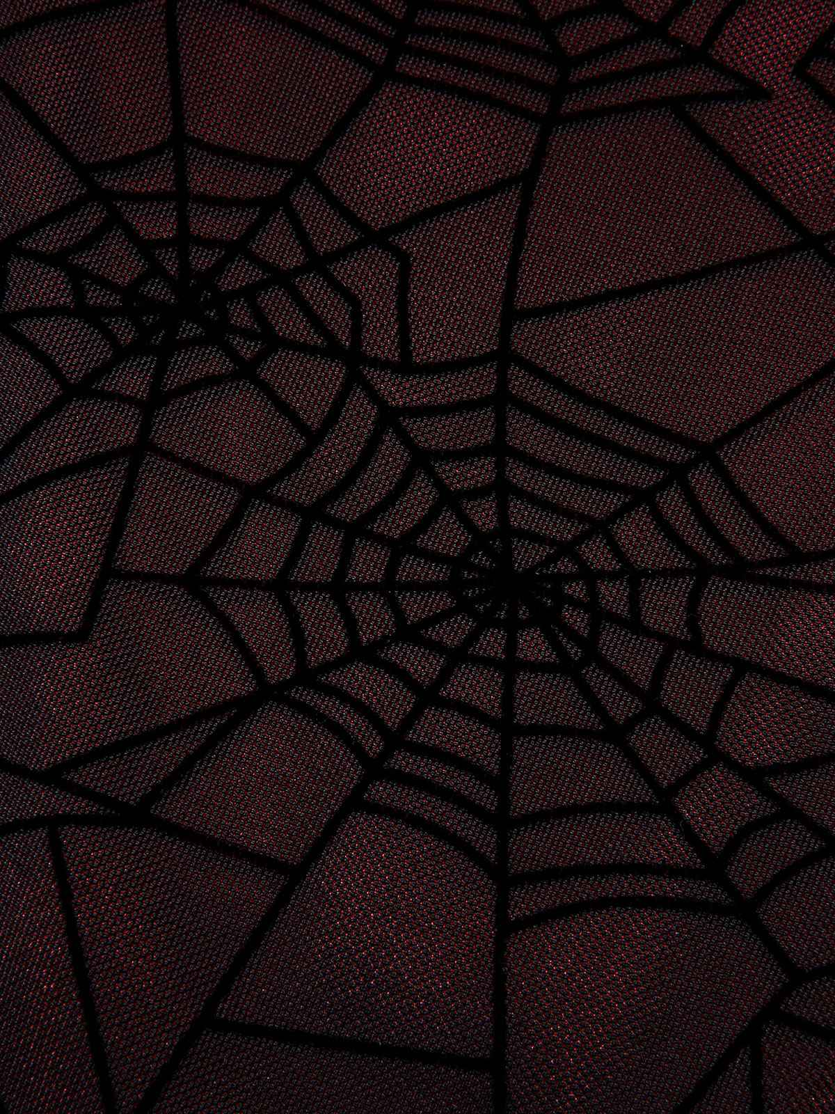 Deep Red 1960s Halloween Spider Web Dress - Image 6