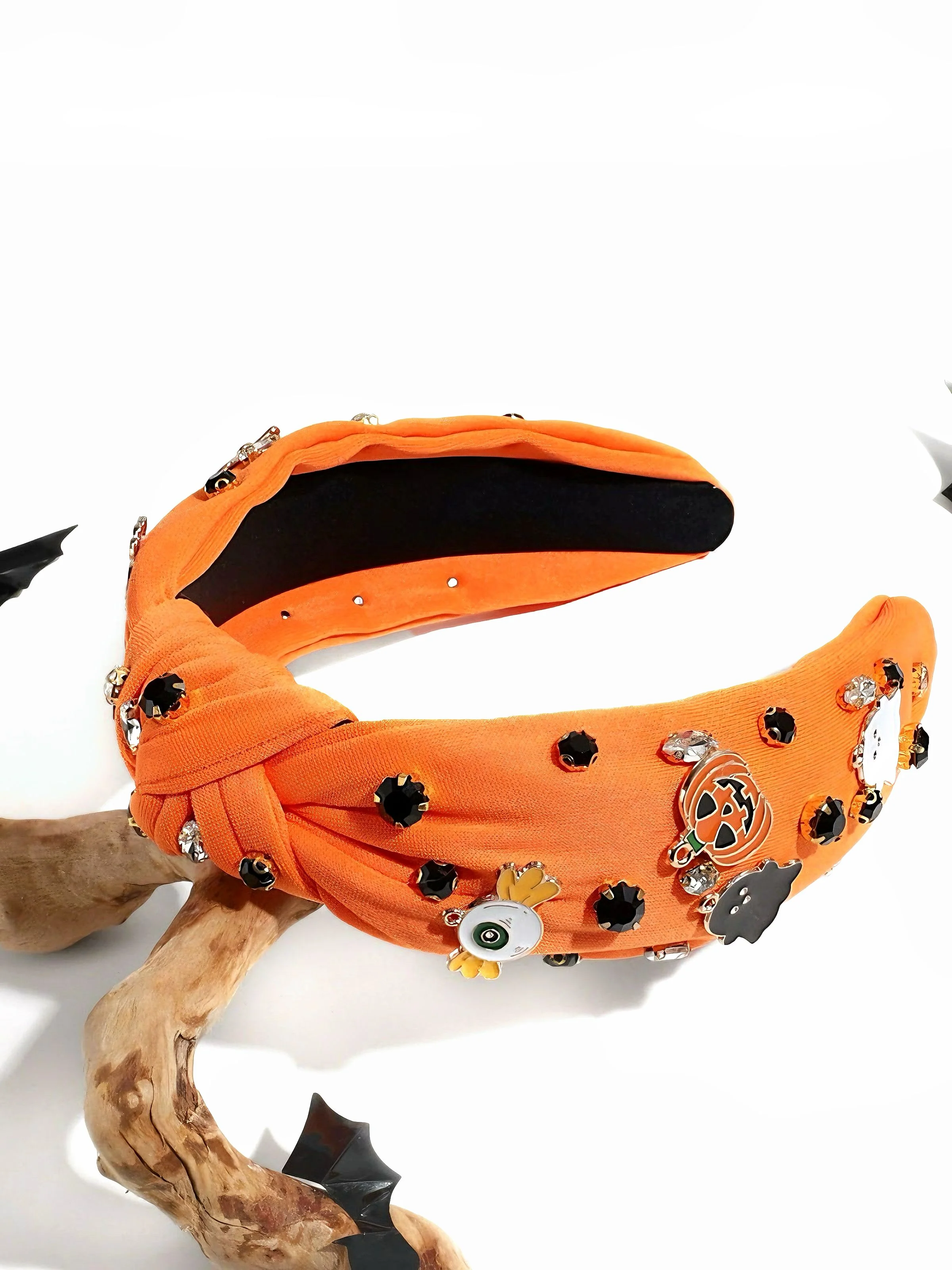 Devil Pumpkin Ghost Rhinestone Knotted Headband - Image 3